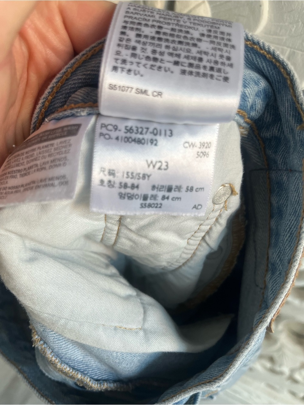 Levi’s 501 Original High Rise Cut Off Denim Shorts Light Wash W23 - Picture 5 of 6
